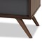 Baxton Studio Naoki Grey and Walnut Wood TV Stand with Drop-Down Compartments 168-10928 - alternate 3
